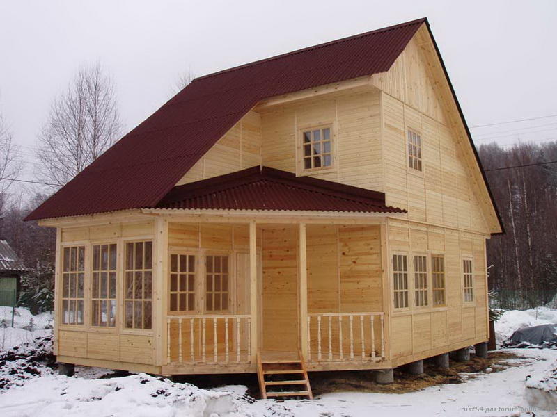Фото каркасного деревянного дома