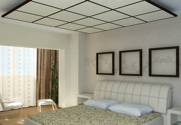 Потолок в спальне:вариант5